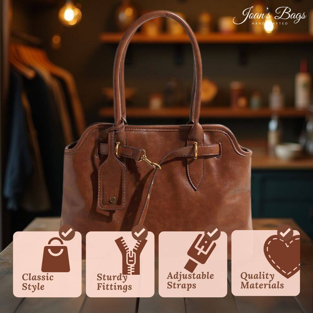 Phoebe’s Polished Carryall | Handbag - Joan's Bags