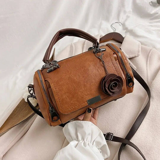 Barbara’s Polished Barrel | Satchel Handbag - Joan's Bags